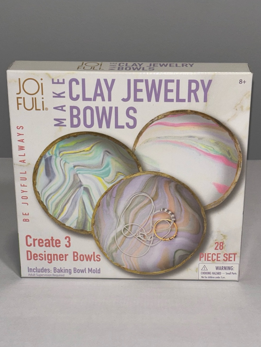 JOIFUL Make Clay Jewelry Bowls Kit - Pastel Multicolor